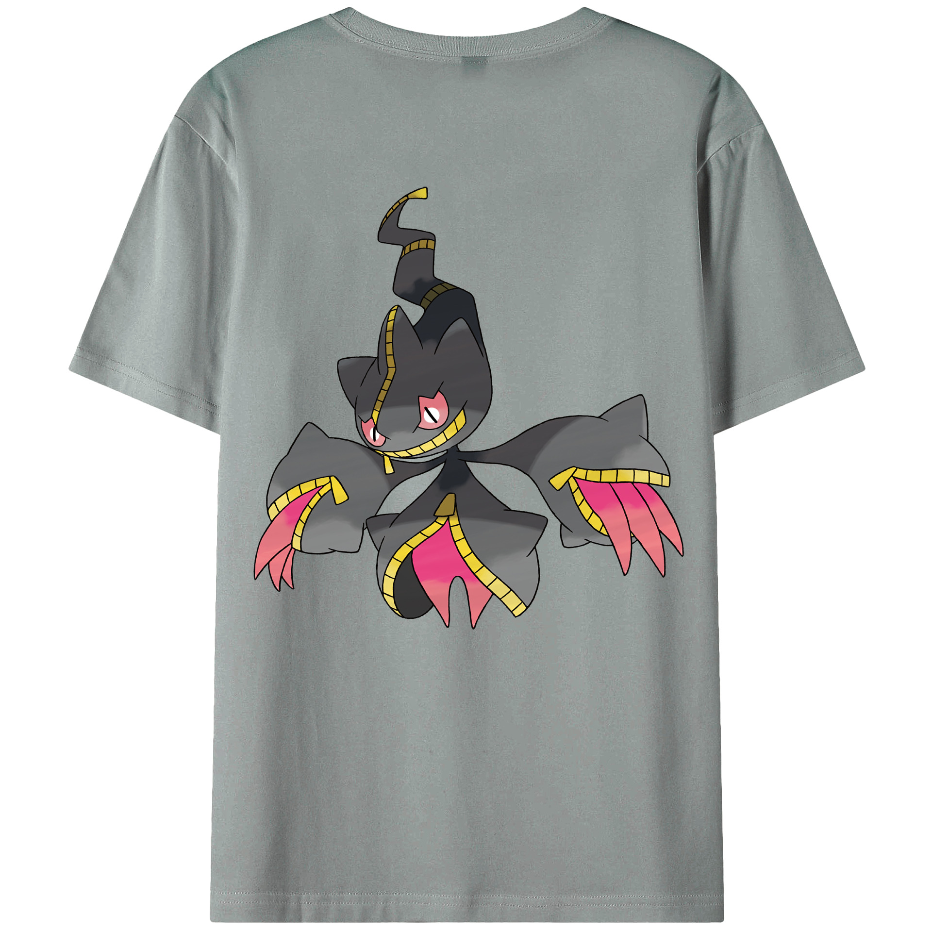 （画像用） ポケットモンスター Pokémon 綿100％ メンズ半袖Tシャツ（バックプリント） 通気性